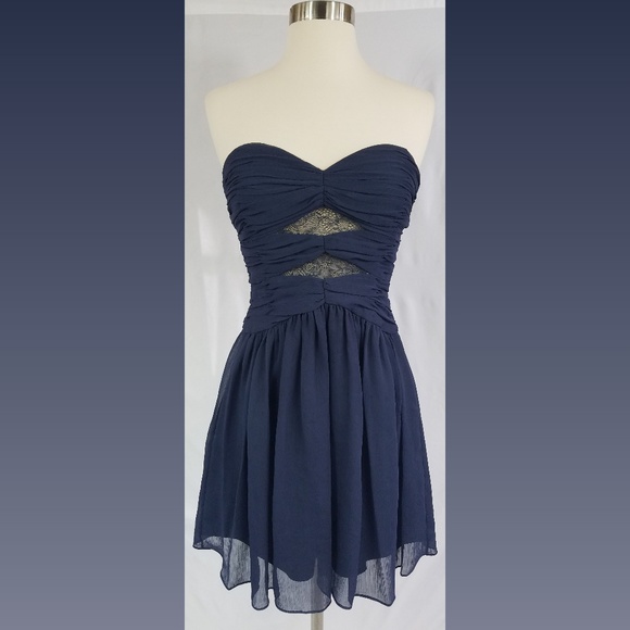 Max & Cleo Dresses & Skirts - Max and Cleo Navy Blue Lace Cutout Dress Size 4